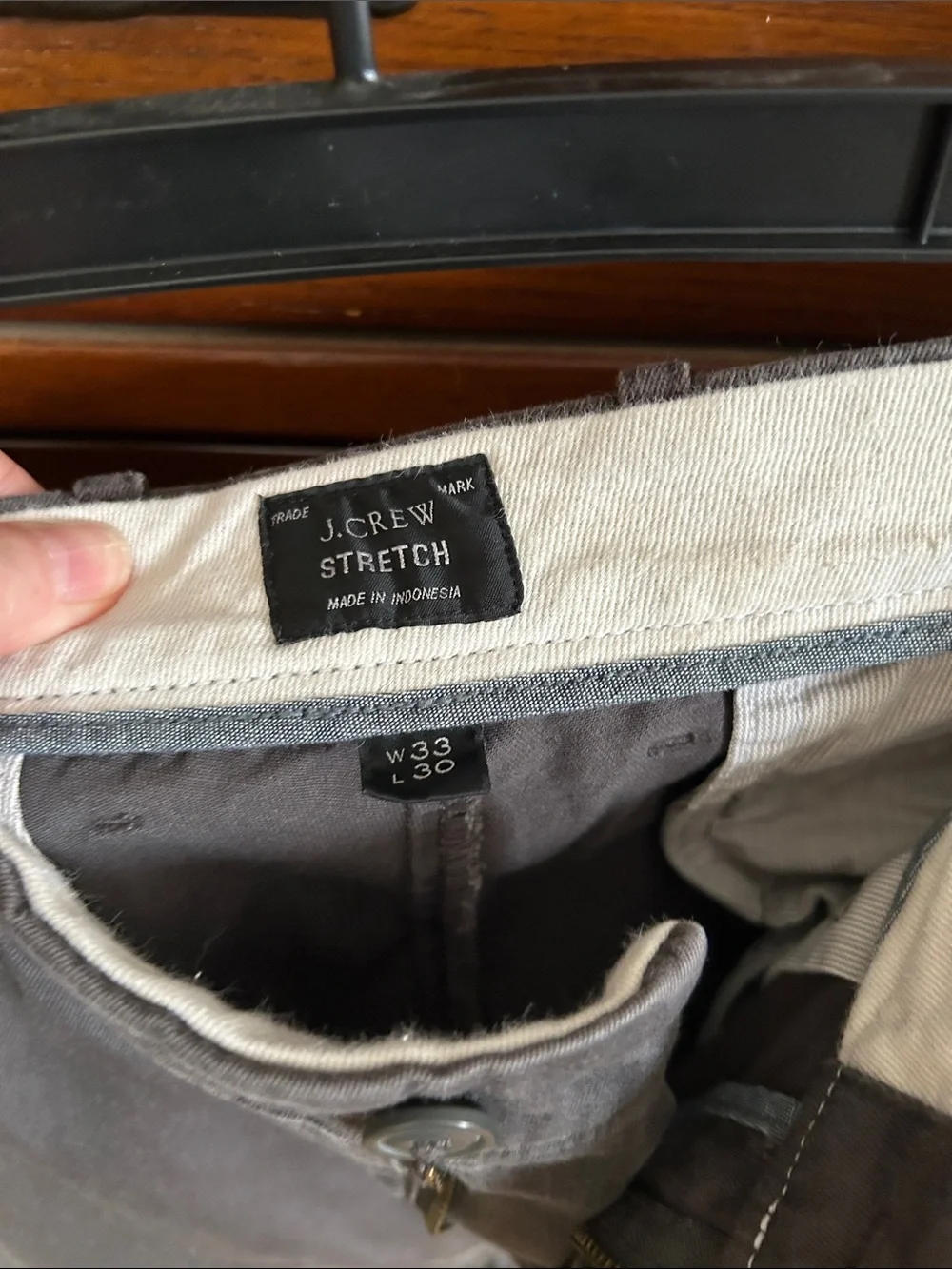 J. Crew Men's Charcoal Gray Chino Pants